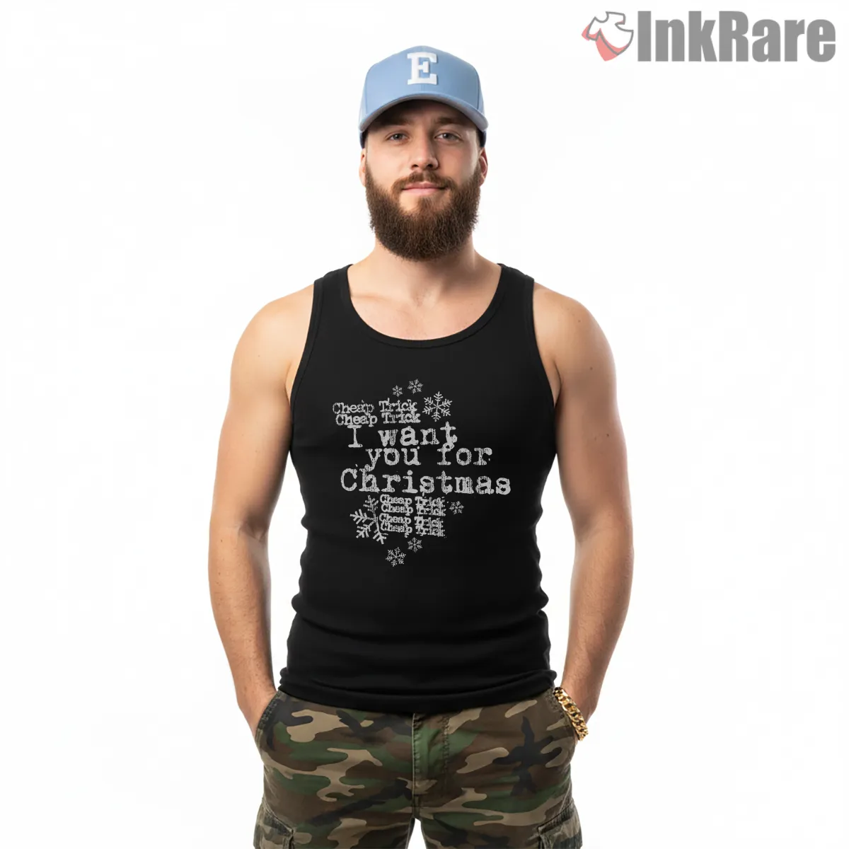 Cheap Trick Christmas Punk Rock Lyrics Tank Top Black Cheap Trick Christmas Punk Rock Lyrics Shirt on black tank top for men graphic tee