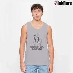 Men’s Check Ya Later Funny Quote Tank Top in sport grey | Breathable, Active-Friendly Design