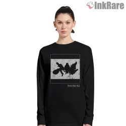 Check Your Head Silhouette Minimalist Beastie Boys Shirt on black long sleeve shirt for women graphic tee