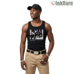 Check Your Head Stoops Session Minimalist Shirt on black tank top for men graphic tee