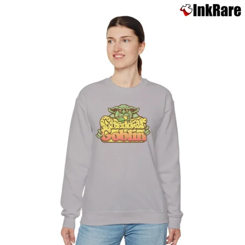 Cheddar Goblin Horror Movie Graphic Women’s Relaxed Sweatshirt in sport grey – Cozy Casual Women’s Cheddar Goblin Horror Movie Graphic Relaxed Sweatshirt in sport grey | Soft, Laid-Back Vibe