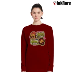 Women’s Cheech And Chong Graphic Long-Sleeve Top in maroon | Sleek, Versatile, All-Season