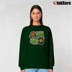 Women’s Cheech And Chong Graphic Relaxed Sweatshirt in forest green | Soft, Laid-Back Vibe