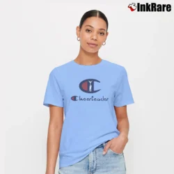 Women’s Cheerleader Champion Parody Signature T-Shirt in light blue | Soft, Flattering Fit