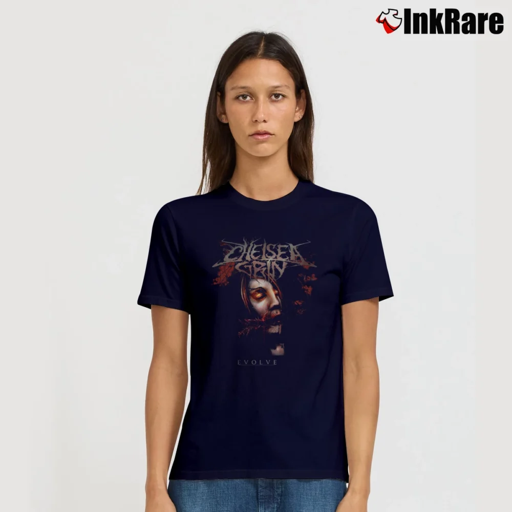 Women’s Chelsea Grin Evolve Signature T-Shirt in navy | Soft, Flattering Fit