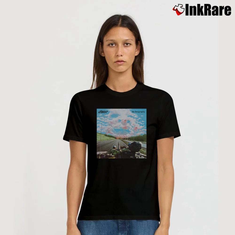 Women’s Chemical Brothers No Geography Music Signature T-Shirt in black | Soft, Flattering Fit