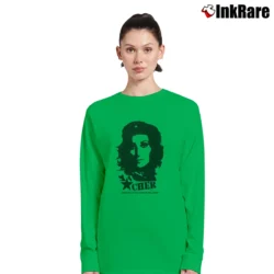 Women’s Cher Guevara Do You Believe Parody Long-Sleeve Top in irish green | Sleek, Versatile, All-Season