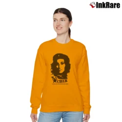 Women’s Cher Guevara Do You Believe Parody Relaxed Sweatshirt in orange | Soft, Laid-Back Vibe