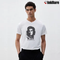Men’s Cher Guevara Do You Believe Parody V-Neck Tee in white | Sharp, Breathable, Everyday Staple