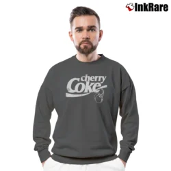 Men’s Cherry Coke Coca Cola Retro Crewneck Sweatshirt in charcoal | Cozy Fabric, Clean Style