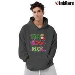 Men’s Cheshire Cat Ho Ho Ho Alice In Wonderland Christmas Pullover Hoodie in charcoal | Cozy, Durable, Modern Fit