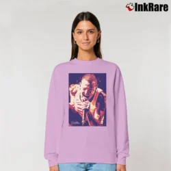 Women’s Chester Bennington Never Die Relaxed Sweatshirt in light pink | Soft, Laid-Back Vibe