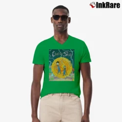 Men’s chet and shai rick and morty for NBA and Cartoon Fans V-Neck Tee in irish green | Sharp, Breathable, Everyday Staple