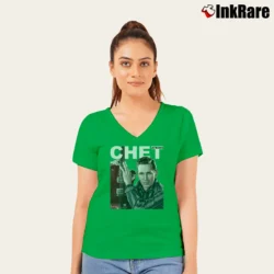 Women’s Chet Atkins Photo V-Neck Tee in irish green | Chic Neckline, Soft Texture