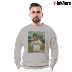 Men’s Chet Lemon Detroit Tigers Vintage for Baseball Fans Crewneck Sweatshirt in sport grey | Cozy Fabric, Clean Style