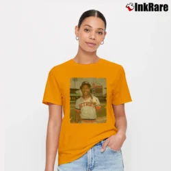 Women’s Chet Lemon Detroit Tigers Vintage for Baseball Fans Signature T-Shirt in orange | Soft, Flattering Fit