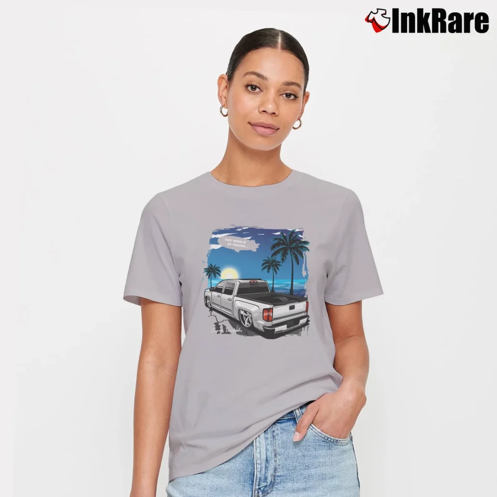 Women’s Chevy Tumbados Scarface The World Is Yours T-Shirt in sport grey | Soft, Flattering Fit