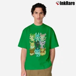 Men’s Chibi Eevee Eeveelutions Anime Classic T-Shirt in irish green | Soft, Breathable Everyday Wear