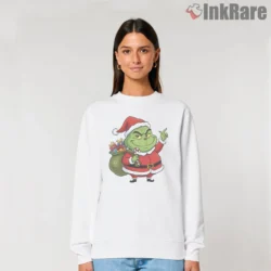 Chibi Grinch Stole Christmas Santa Shirt on graphic shirt for women graphic tee