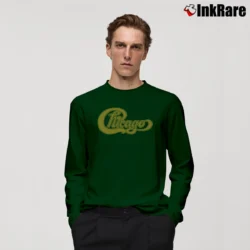 Men’s Chicago Band Graphic Long-Sleeve Shirt in forest green | Sleek, Lightweight, Year-Round Wear