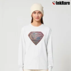 Women’s Chicago Bears Cubs Superman US Flag Mashup Long-Sleeve Top in white | Sleek, Versatile, All-Season