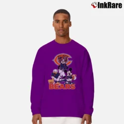 Men’s Chicago Bears Mickey Mouse Football Fan Long-Sleeve Shirt in purple | Sleek, Lightweight, Year-Round Wear