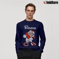 Men’s Chicago Bears Mickey Mouse Super Bowl Fan Long-Sleeve Shirt in navy | Sleek, Lightweight, Year-Round Wear