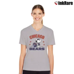Women’s Chicago Bears Snoopy V-Neck Tee in sport grey | Chic Neckline, Soft Texture