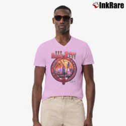 Men’s Chicago Bulls 1998 Finals Repeat V-Neck Tee in light pink | Sharp, Breathable, Everyday Staple