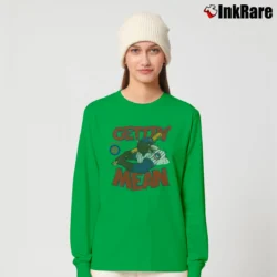 Women’s Chicago Cubs 1984 Gettin' Mean Caricature Iconic Cubbie In Uniform Long-Sleeve Top in irish green | Sleek, Versatile, All-Season