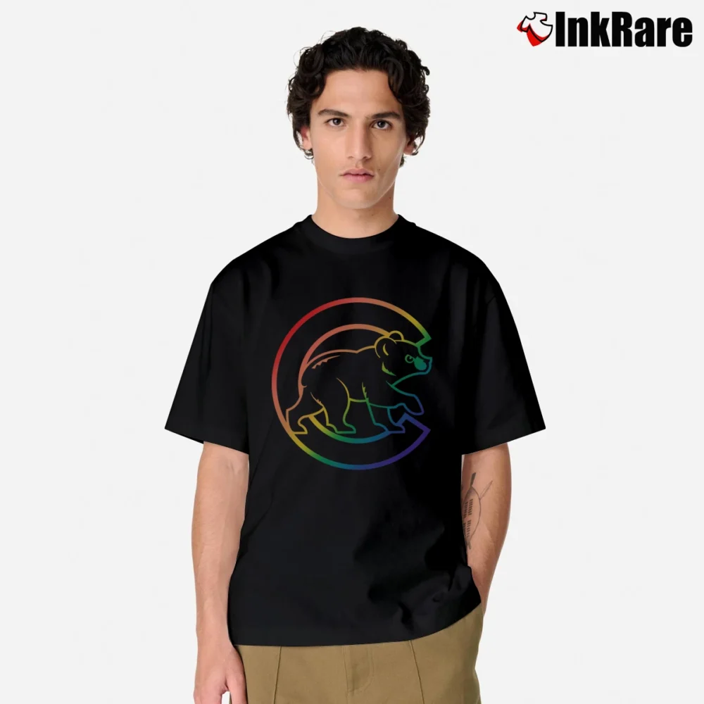 Men’s Chicago Cubs Baseball Pride Classic T-Shirt in black | Soft, Breathable Everyday Wear