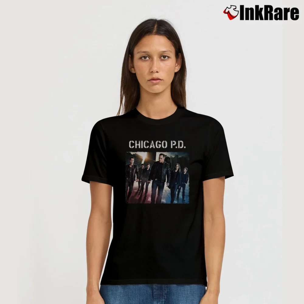 Women’s Chicago P D Police Drama TV Show Signature T-Shirt in black | Soft, Flattering Fit