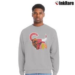 Men’s Chicago Sports Team Logo Graphic Crewneck Sweatshirt in sport grey | Cozy Fabric, Clean Style