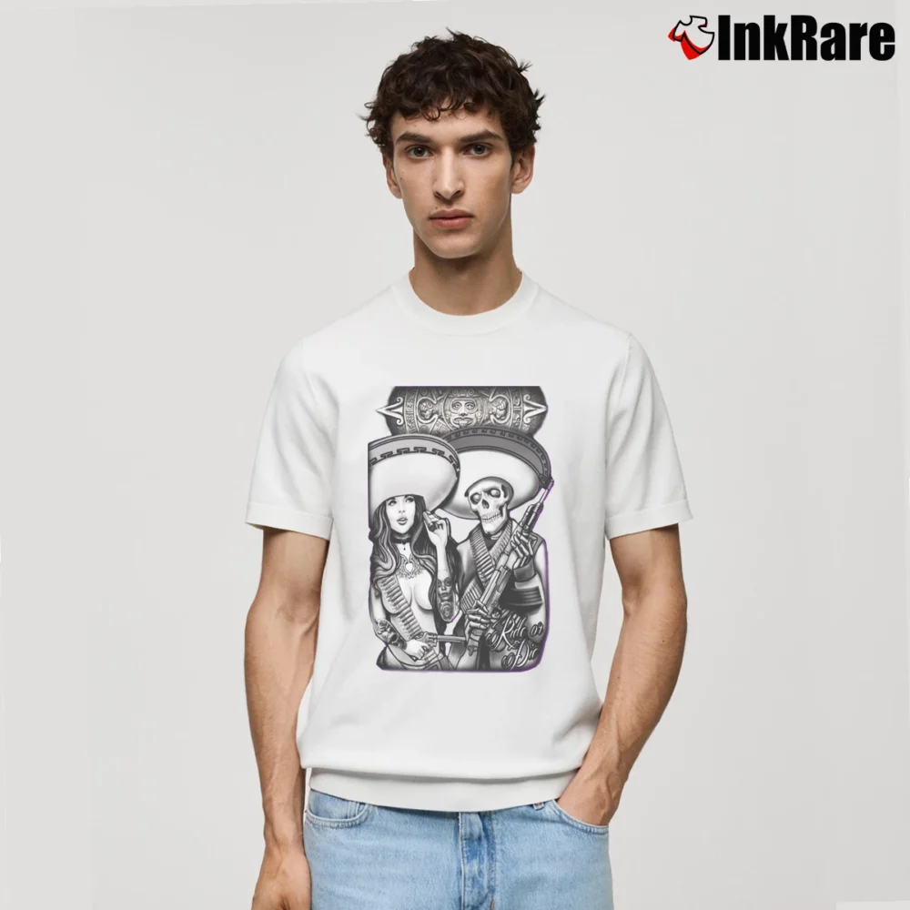 Men’s Chicano Azteca Lowrider Classic T-Shirt in white | Soft, Breathable Everyday Wear