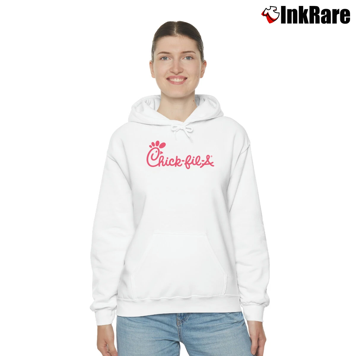 Women’s Chick Fil A Parody Cozy Hoodie in white | Warm, Structured, Stylish
