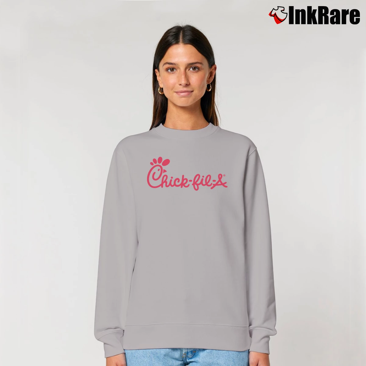 Women’s Chick Fil A Parody Relaxed Sweatshirt in sport grey | Soft, Laid-Back Vibe