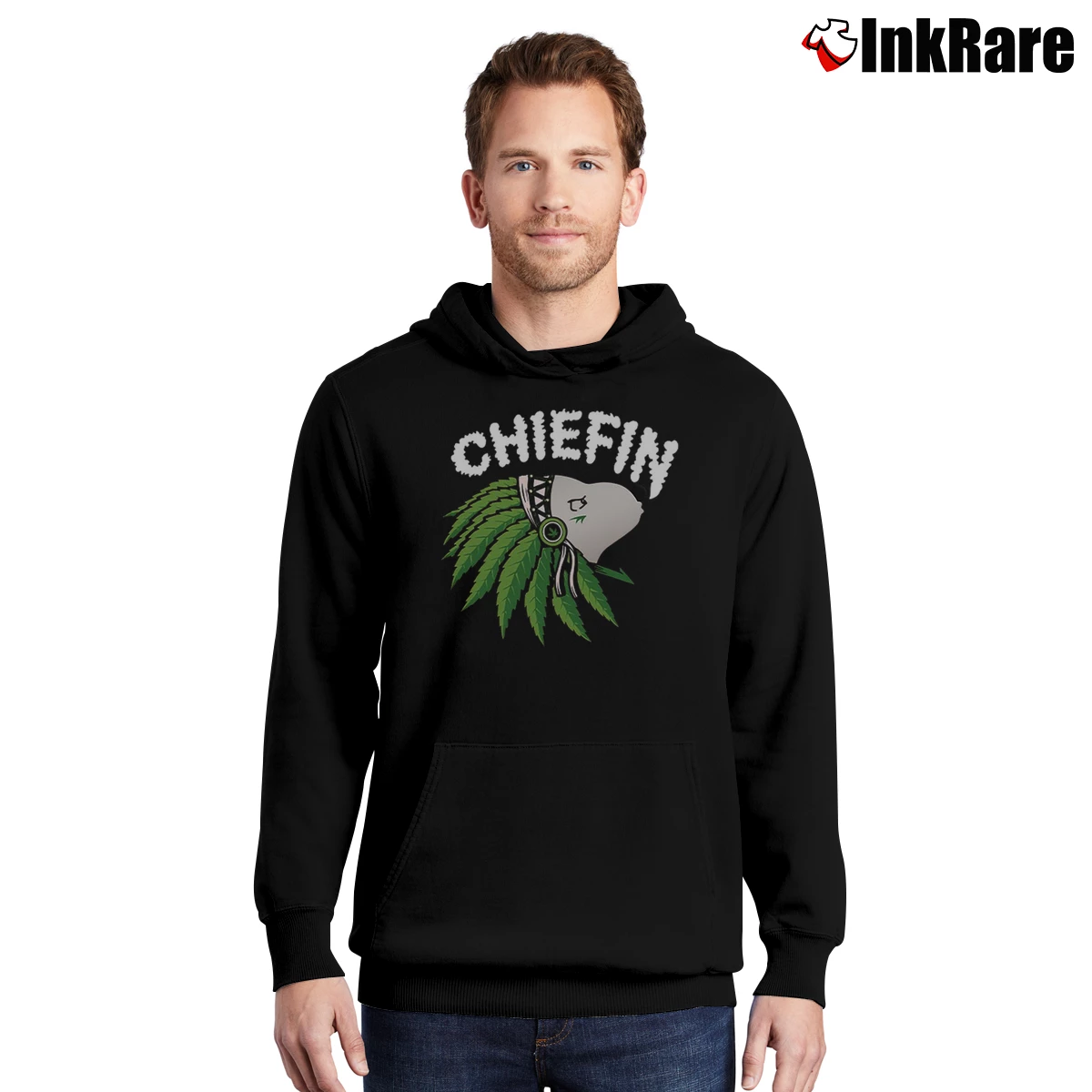 Men’s Chiefin Weed Smoking Snoopy Pullover Hoodie in black | Cozy, Durable, Modern Fit