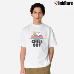 Men’s chill out snoopy Classic T-Shirt in white | Soft, Breathable Everyday Wear