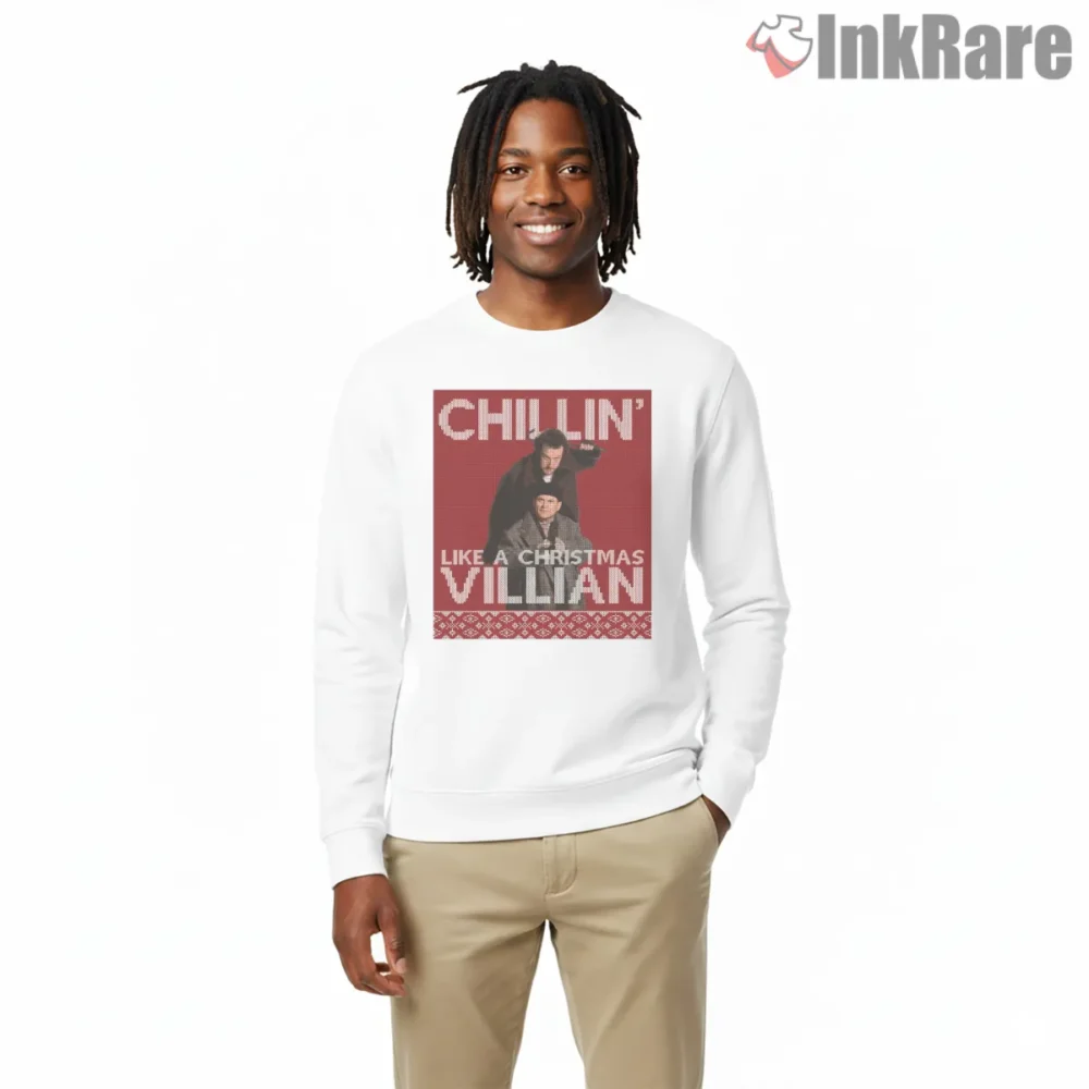 Chillin Like A Christmas Villain Wet Bandits Shirt on graphic shirt for men graphic tee