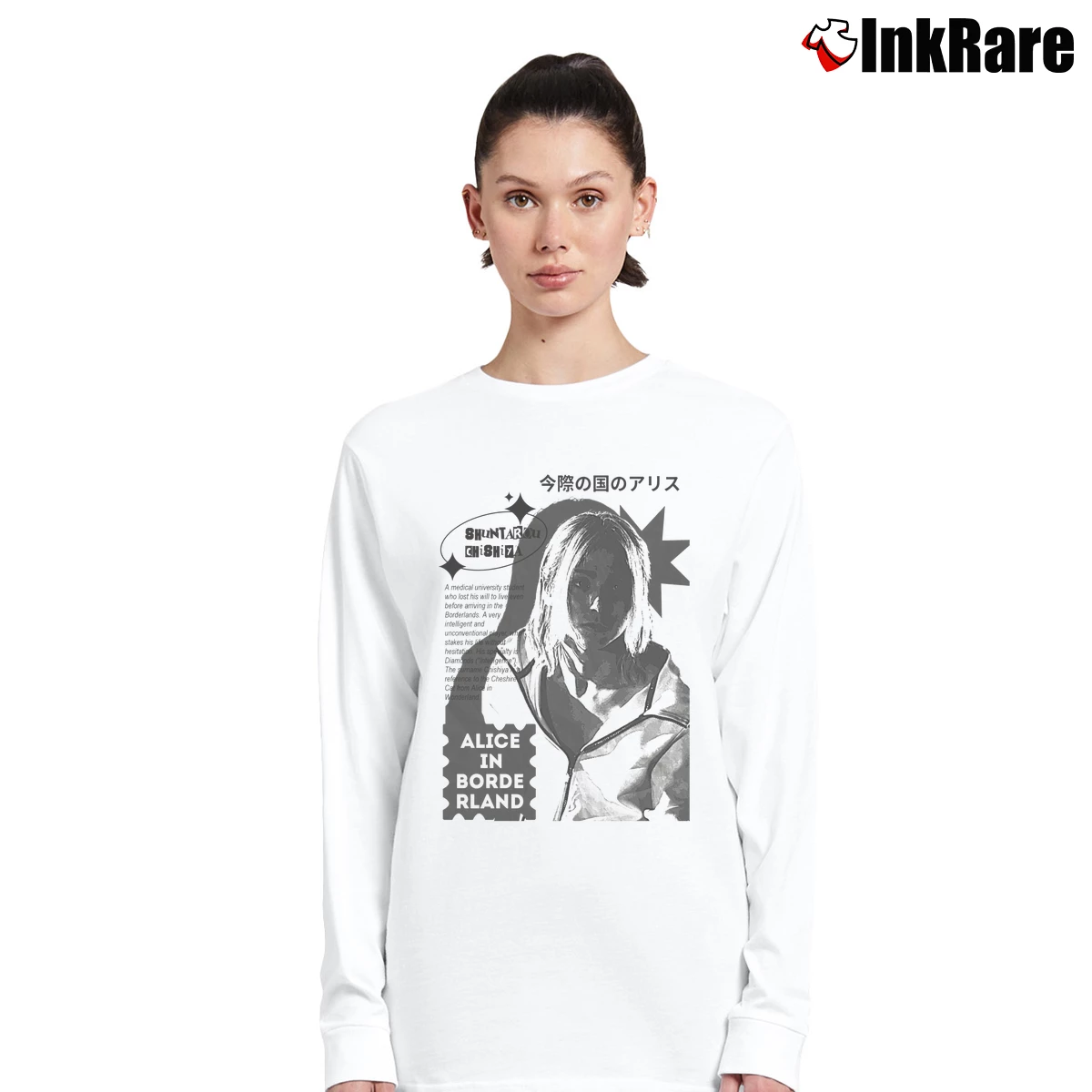 Women’s Chishiya Alice In Borderland Long-Sleeve Top in white | Sleek, Versatile, All-Season