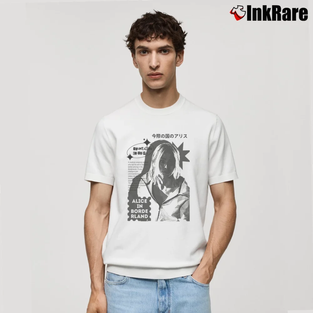 Men’s Chishiya Alice In Borderland Classic T-Shirt in white | Soft, Breathable Everyday Wear