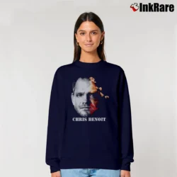 Women’s Chris Benoit Wwe Wrestling Tribute Relaxed Sweatshirt in navy | Soft, Laid-Back Vibe