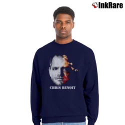 Men’s Chris Benoit Wwe Wrestling Tribute Crewneck Sweatshirt in navy | Cozy Fabric, Clean Style