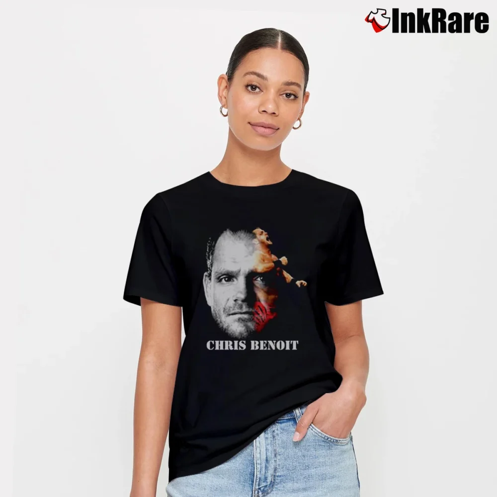 Women’s Chris Benoit Wwe Wrestling Tribute Signature T-Shirt in black | Soft, Flattering Fit
