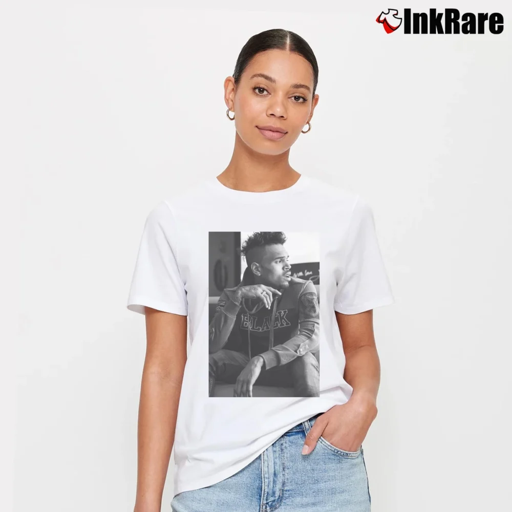 Women’s Chris Brown Breezy Graphic Signature T-Shirt in white | Soft, Flattering Fit