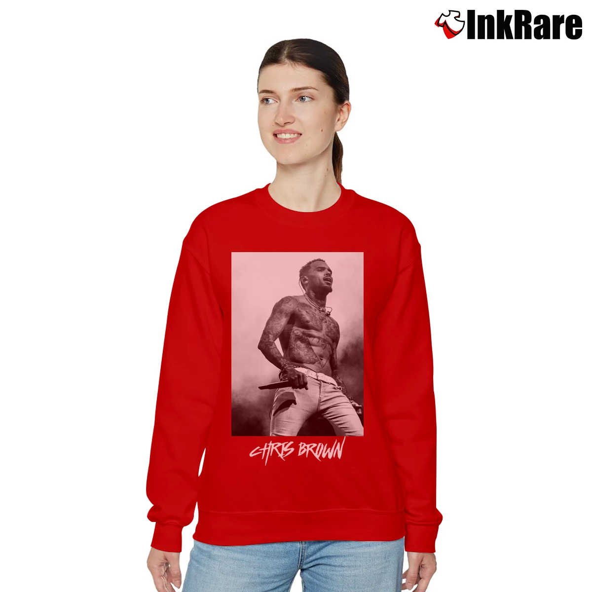 Women’s Chris Brown Icon Relaxed Sweatshirt in red | Soft, Laid-Back Vibe