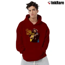 Men’s Chris Ledoux Band Country Music Pullover Hoodie in maroon | Cozy, Durable, Modern Fit