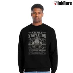 Men’s Chris Stapleton Wine Label Crewneck Sweatshirt in black | Cozy Fabric, Clean Style