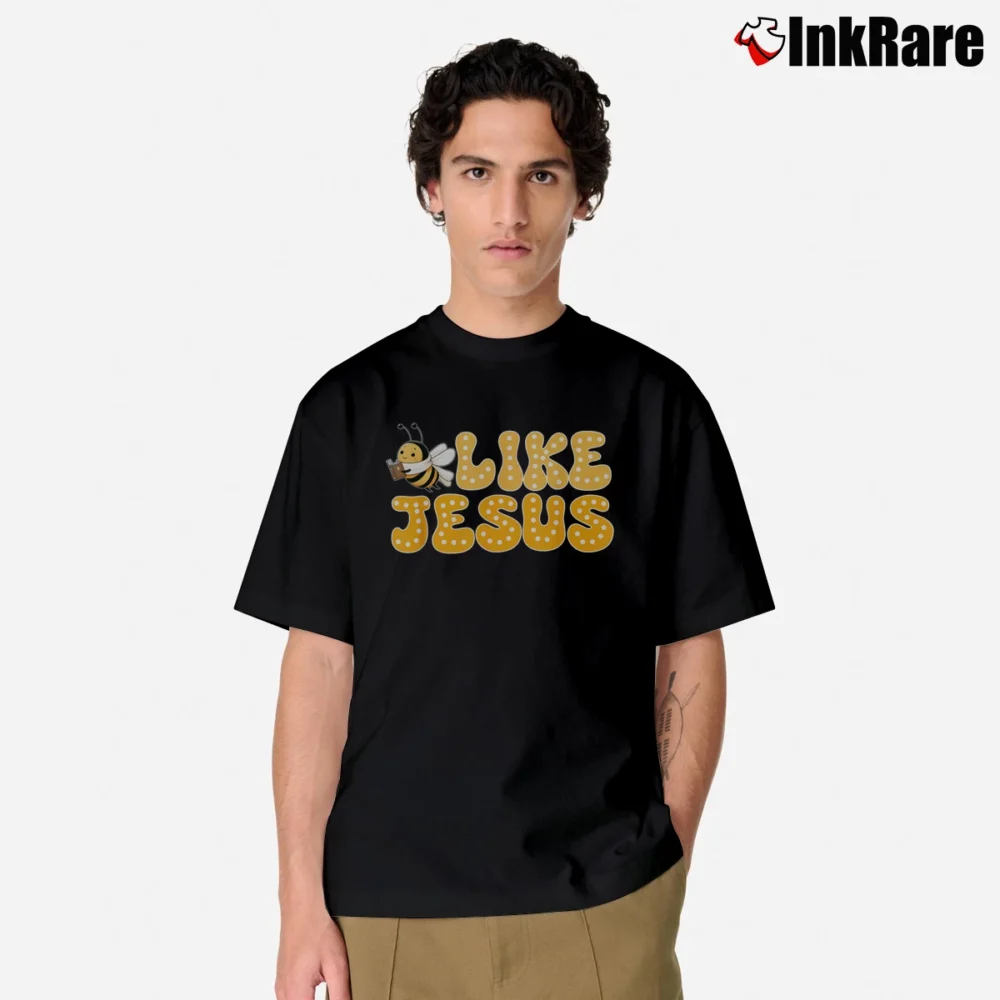 Men’s Christian Bee Like Jesus Classic T-Shirt in black | Soft, Breathable Everyday Wear