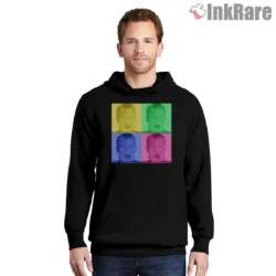 Christmas Home Alone Kevin Pop Art Squares Shirt on black hoodie for men graphic tee
